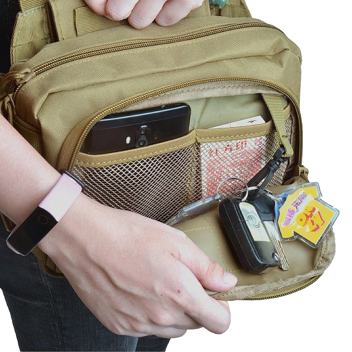 Waterproof Military Fan Magazine Pistol Storage Sports Satchel, Hanging Bag