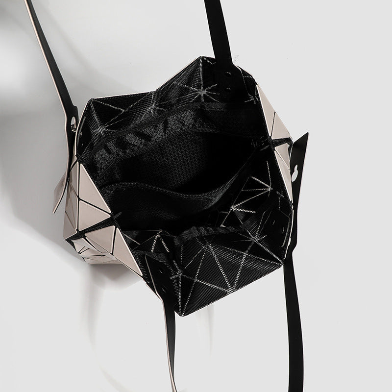 Geometric Rhombus Magic Color Large Capacity Everyday Joker Lightweight Single Women's Shoulder Bag