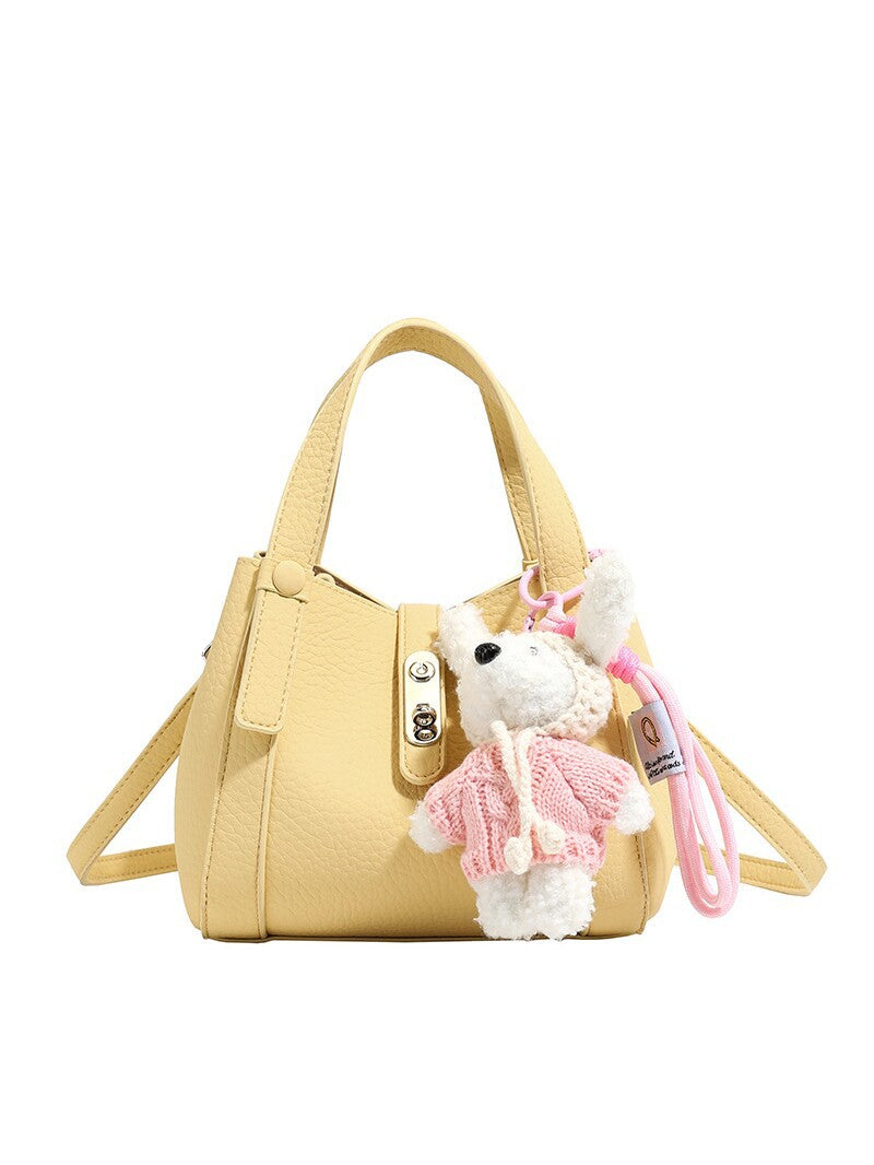 Women's Korean Style Lychee Pattern Cute Plush Pendant Lock