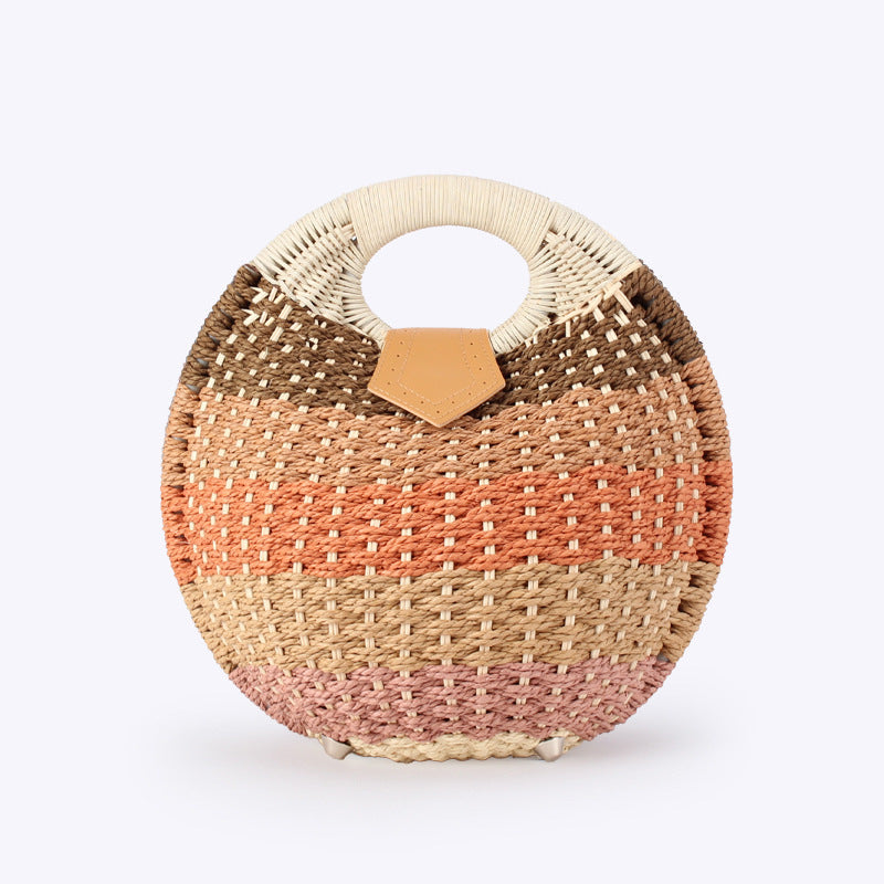Fashion Shell Cute Personality Rattan Weave Beach Vacation Straw Women's Handbag