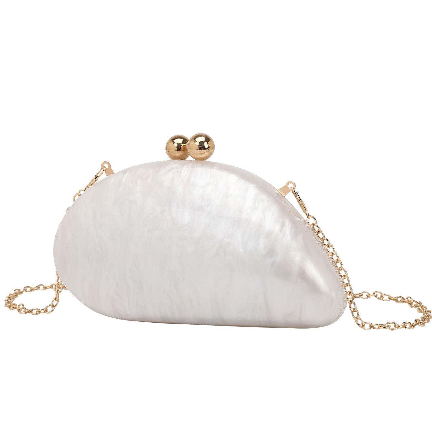 Women's Oval Acrylic One Wedding Banquet Clutch Dinner Bag