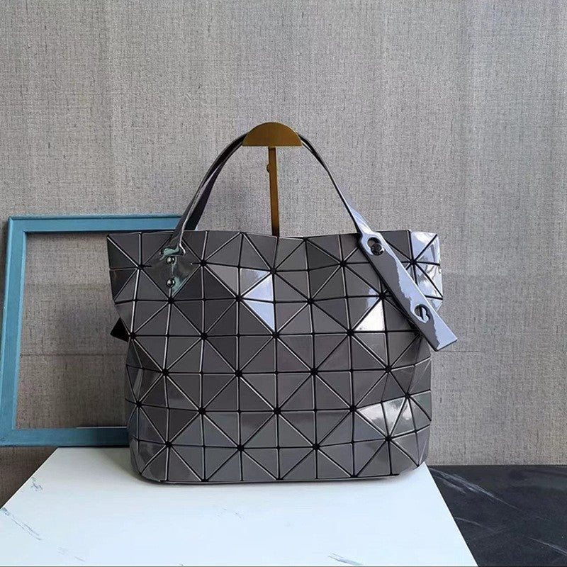 Women's Spring Rock Geometric Rhombus Fashion Large Capacity Frosted Women's Shoulder Bag