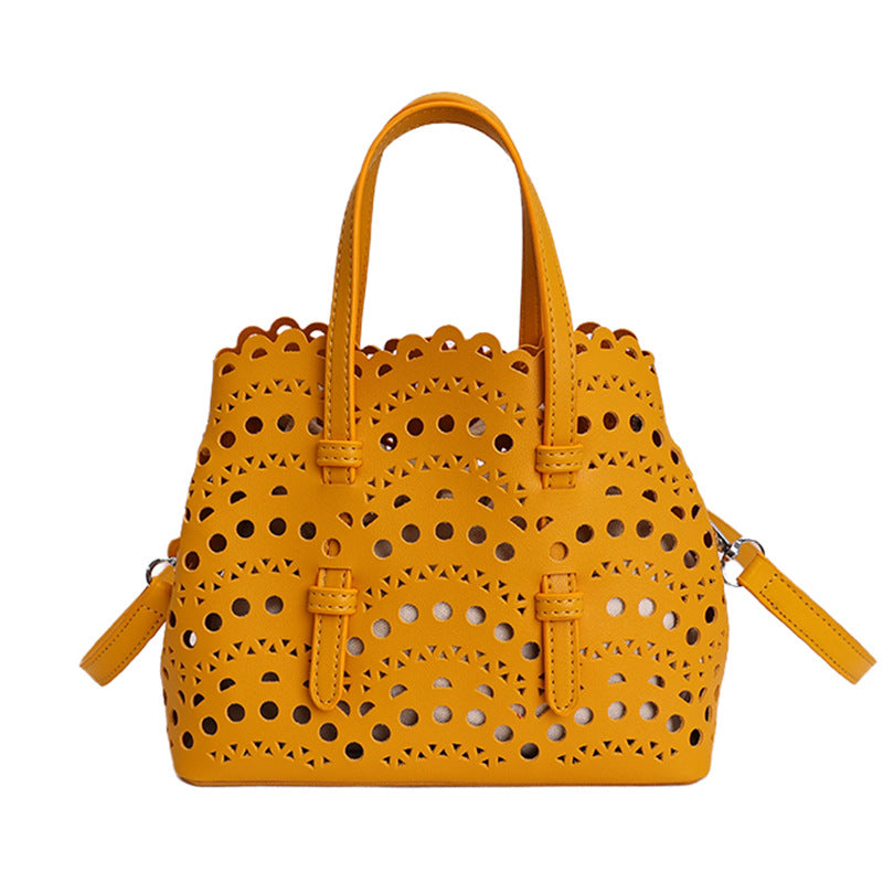Light Luxury Hollow Carved Vegetable Basket Niche Handbags