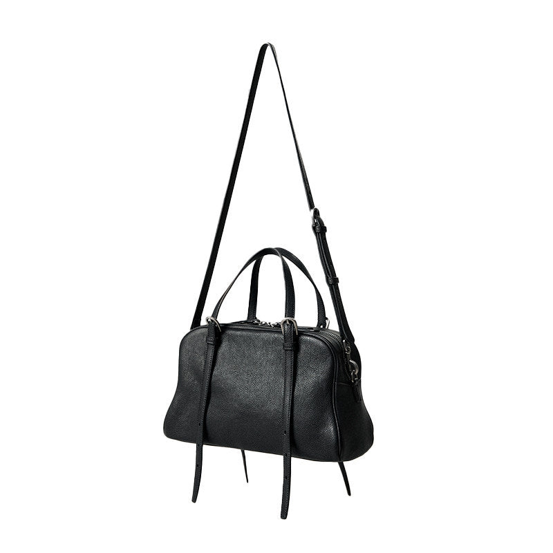 Women's Vegetable Tanned Sheepskin Bowling Retro Leisure Women's Shoulder Bag