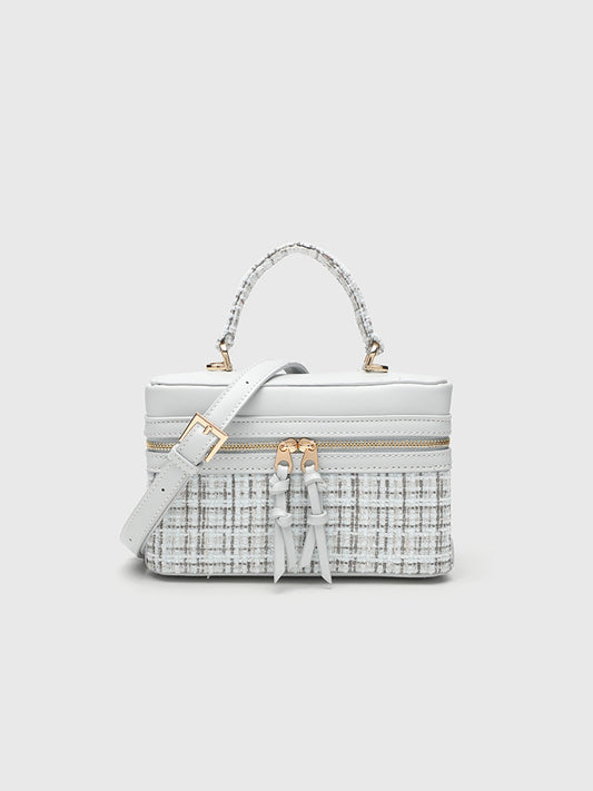 Women's Box Woolen Fabric Chain Stylish Advanced Small Square Bag