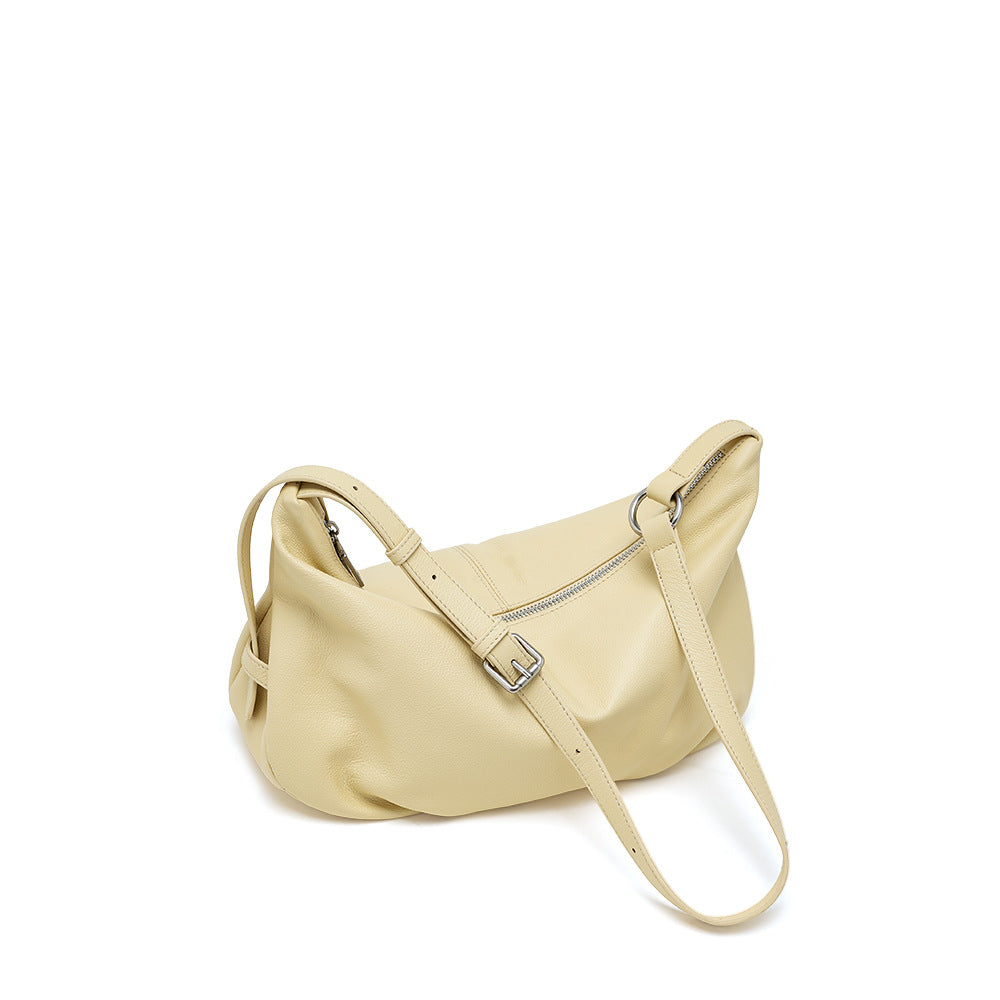 Women's Light Color One Niche Pleated Underarm Women's Shoulder Bag