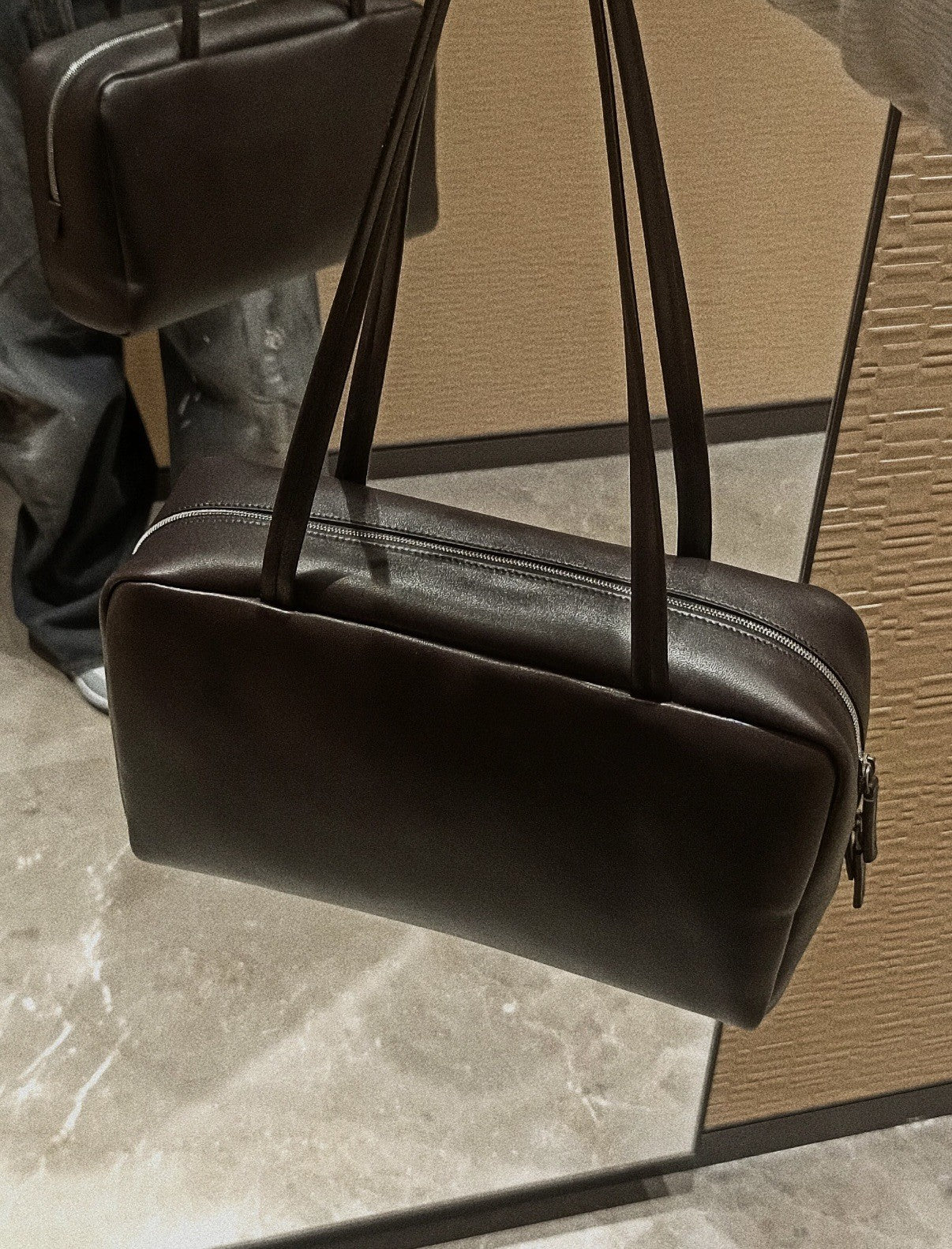 Bowling Sheepskin Commuter Portable Underarm Boston Women's Shoulder Bag