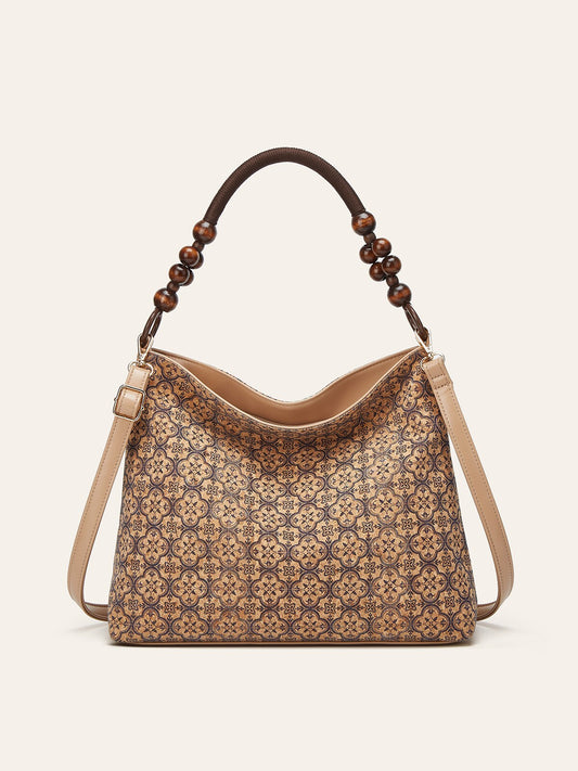 Graceful Retro Ethnic Print Tree Leather Handbags