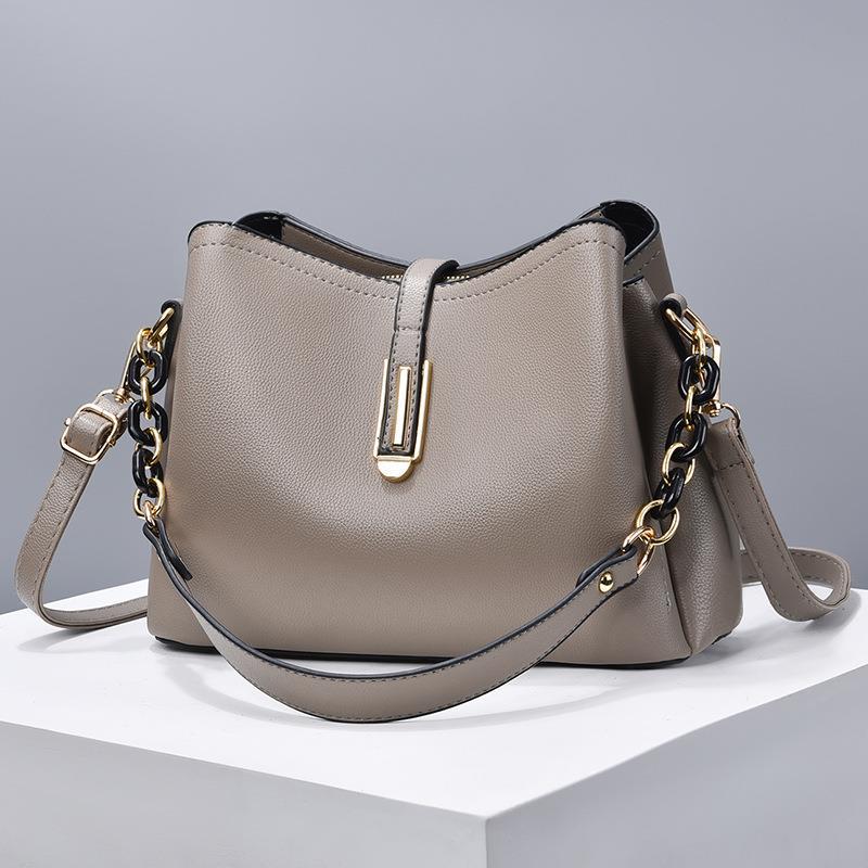 Women's Fashion Large Capacity Textured For Bucket Bags