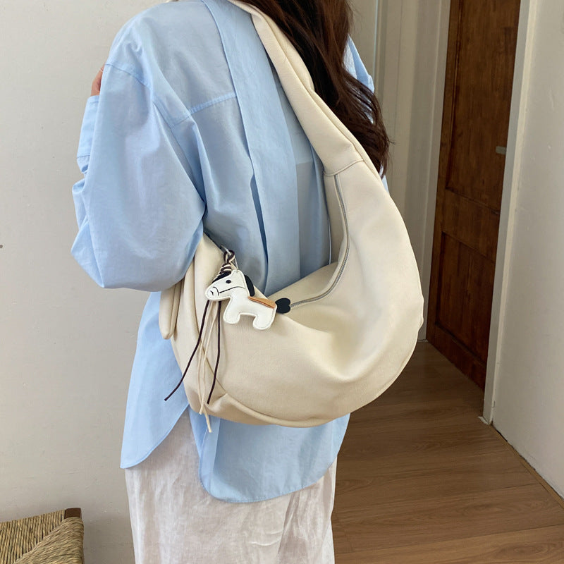 Women's Fashion Popular Solid Color Commuting Dumpling Women's Shoulder Bag
