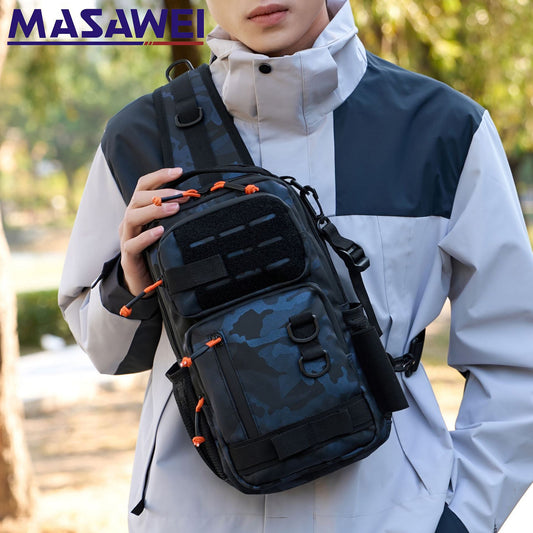 Women's & Men's Multifunctional Insertion Pole Lure Sport Climbing Riding Fishing Men's Shoulder Bag