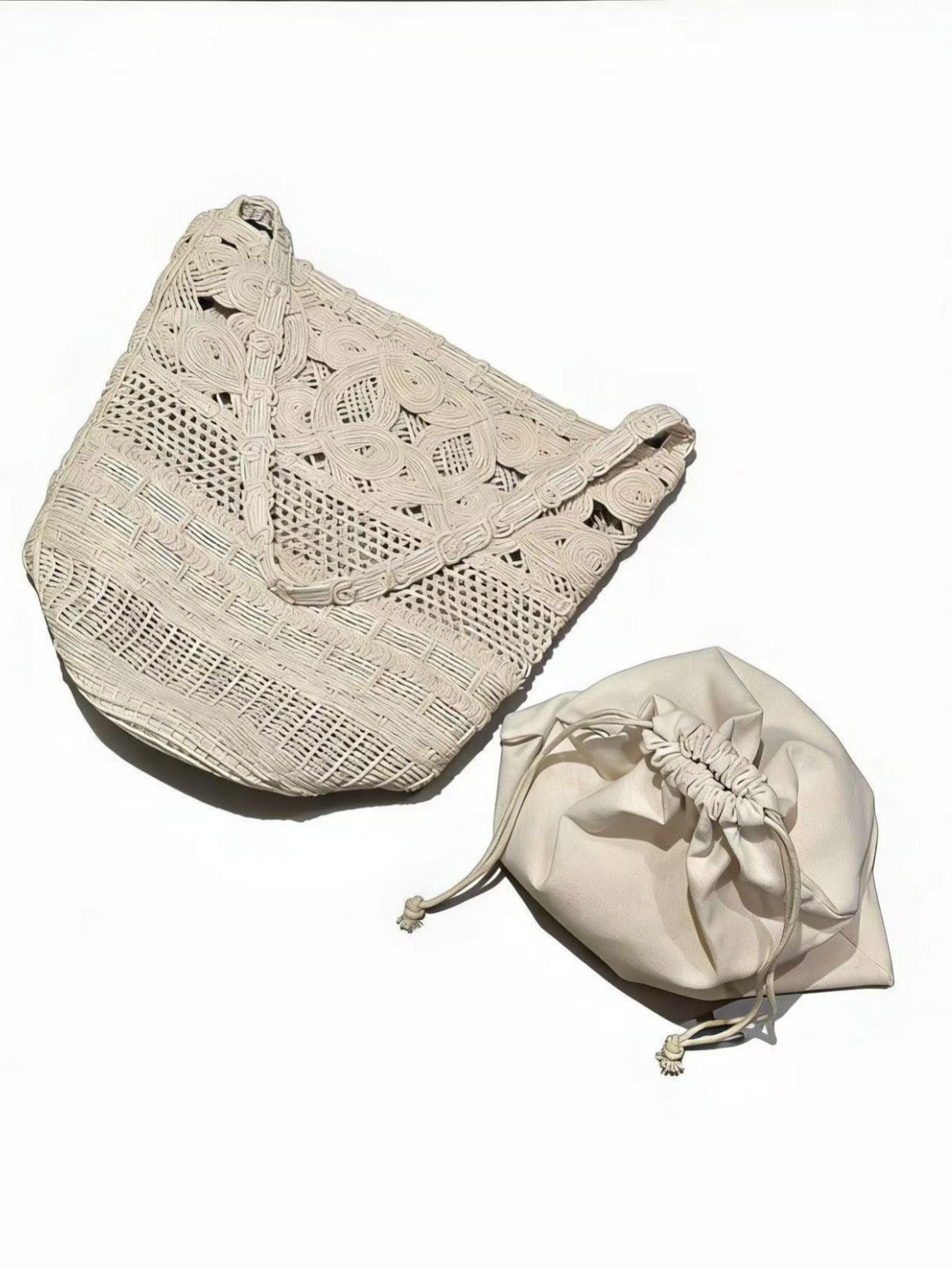 Women's Crocheted Large Vintage Summer Capacity Versatile Commuter Portable Women's Shoulder Bag