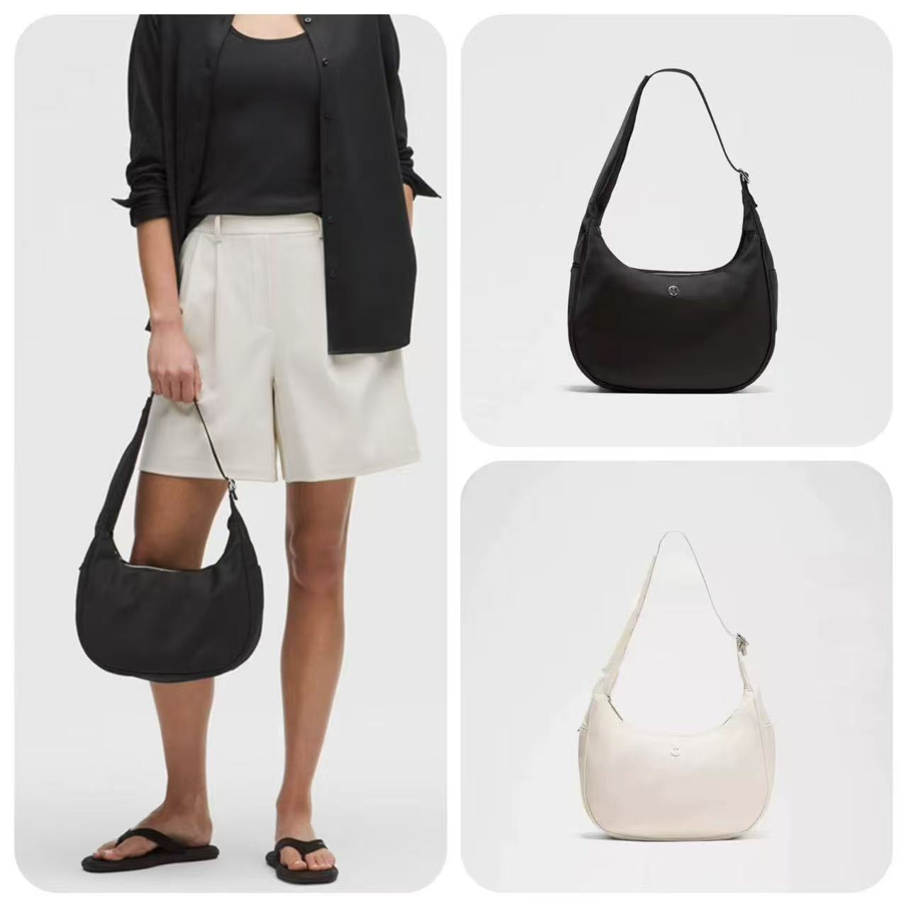 Graceful Trendy Underarm Croissant Nylon Material Women's Handbag