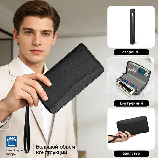 Men's Multiple Slots Fashion Classy Cross Pattern Business Men's Wallet