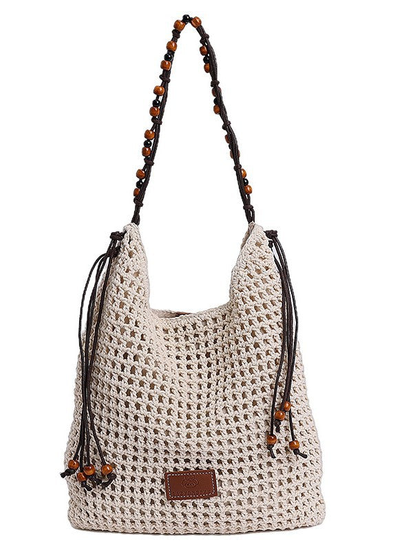 Seaside Vacation Style Artistic Retro Woven Portable Tote Bags