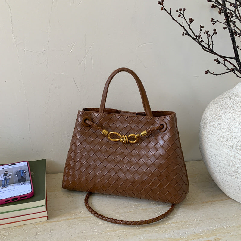 Women's Fashion Weaving Simple Textured Popular Women's Shoulder Bag