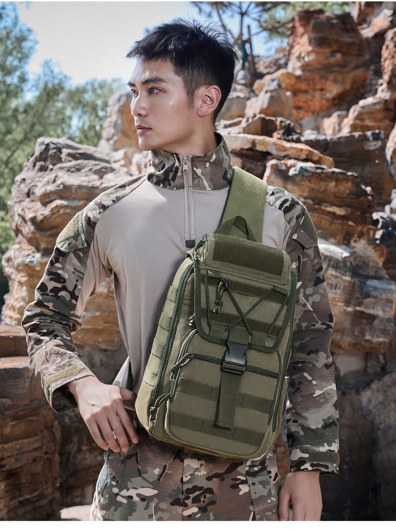 Elegant Graceful Men's Commuter Protective Waterproof Men's Chest Bag