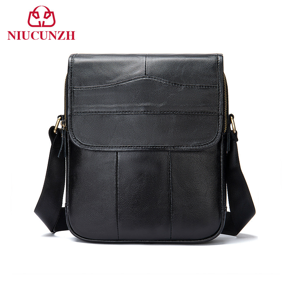 Men's Leather First Layer Cowhide Daily Commuter Bags