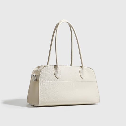 White Lily Leather Large Capacity Commuter Women's Messenger Bag