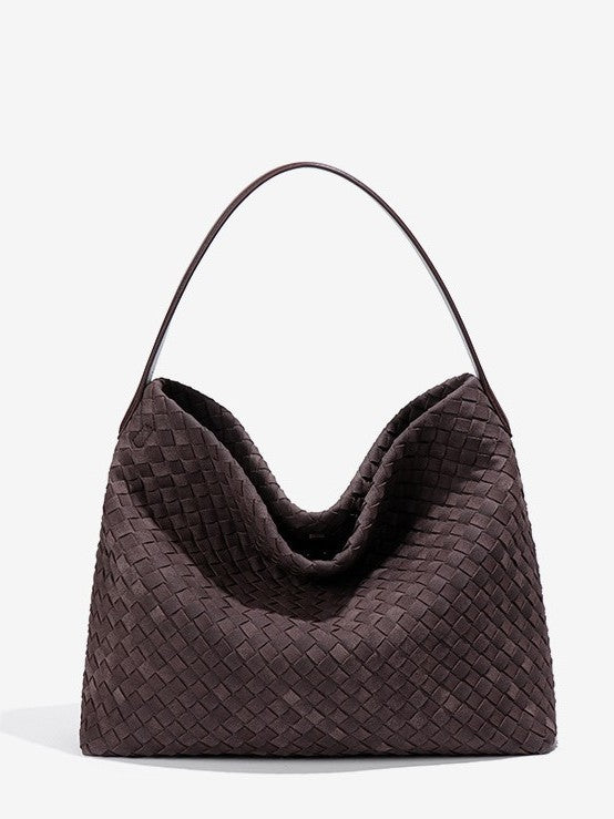Women's Portable Large Capacity Suede Woven Fashion Women's Shoulder Bag