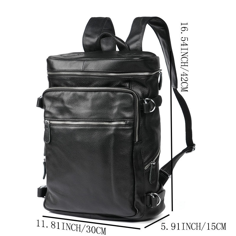 Top Layer Cowhide Large Capacity Retro Leather Leisure Backpack