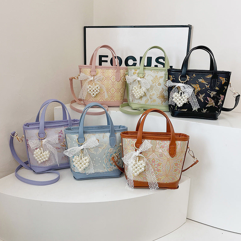 Women's Chinese Style Cloth Commuter Portable Material Women's Shoulder Bag