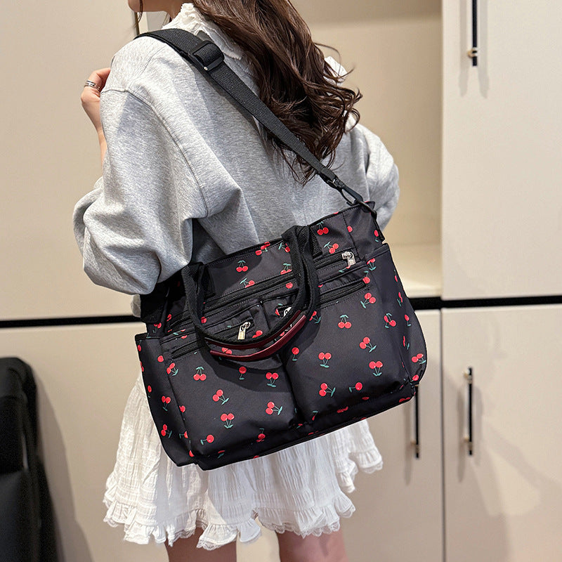 Fashion Printed Cherry Large Capacity Female For Women's Shoulder Bag