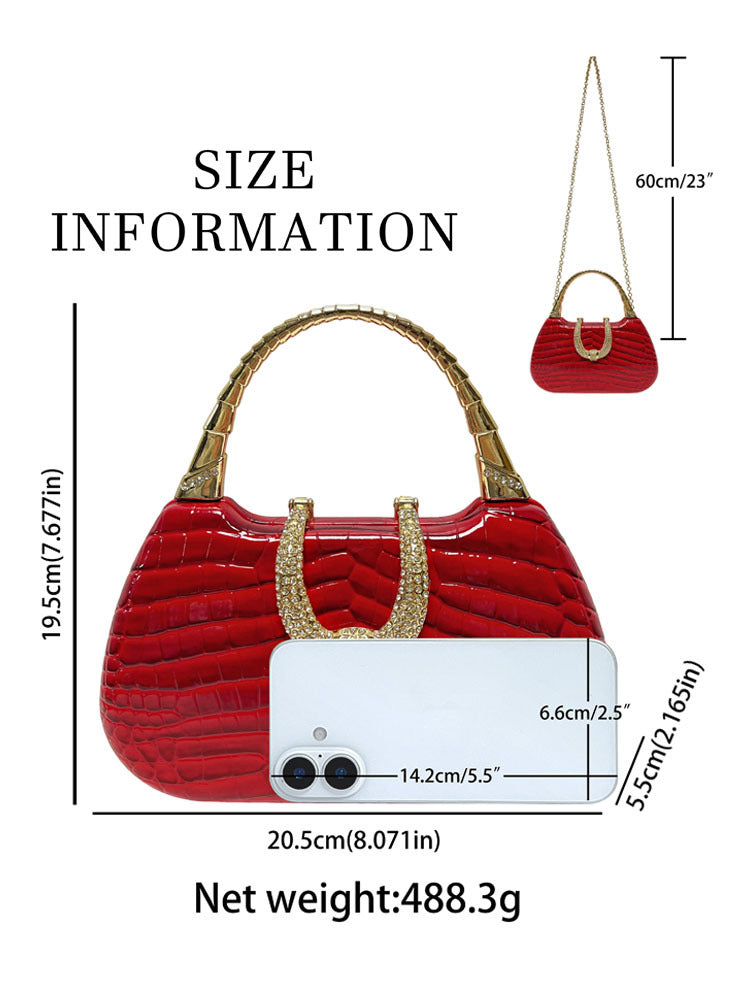 New High-grade Versatile Fashion Simple Rhinestone Dinner Bag