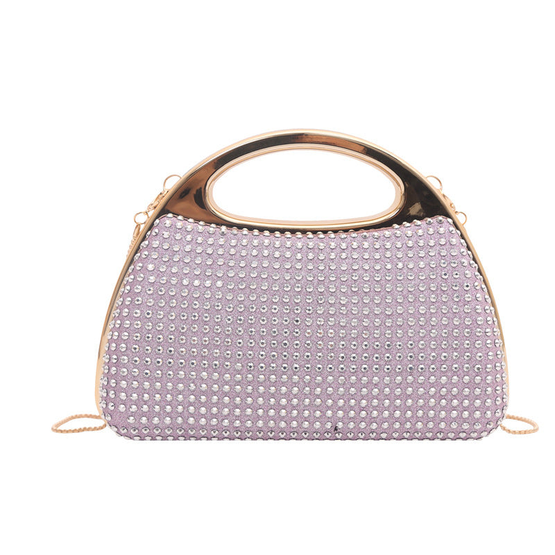 Banquet Diamond Fashion Magnetic Chain Clutch Dinner Bag