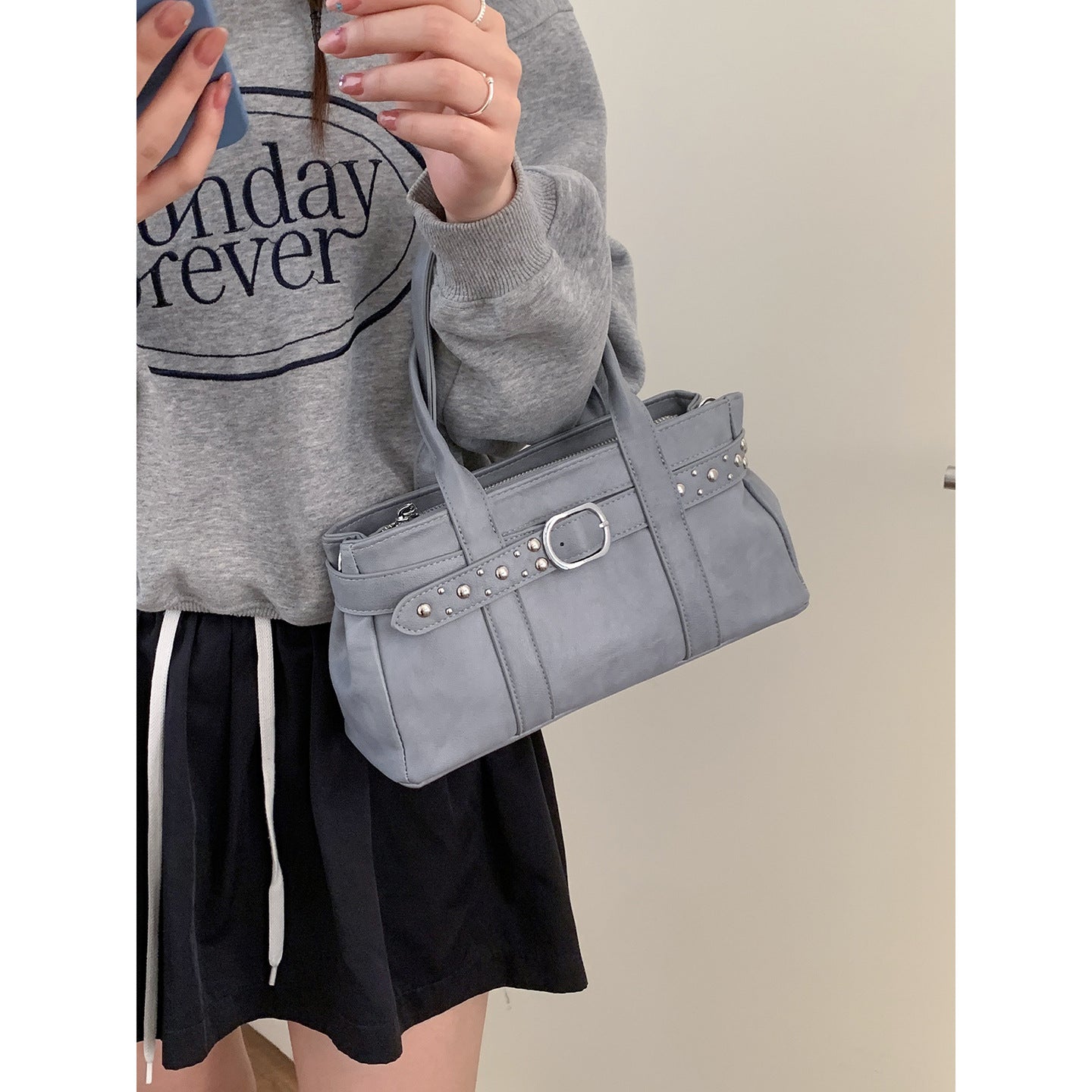 Women's Korean Spring Carrying Simple Commuter Small Square Bags