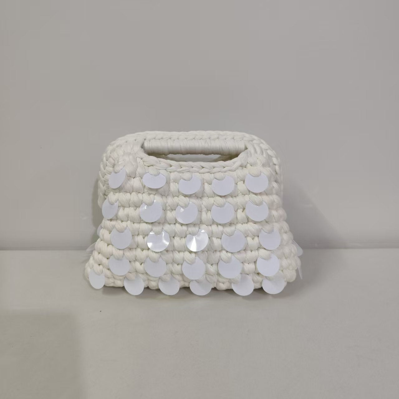 Autumn Pure Hand-woven Sequined Cloth Strip Women's Clutch