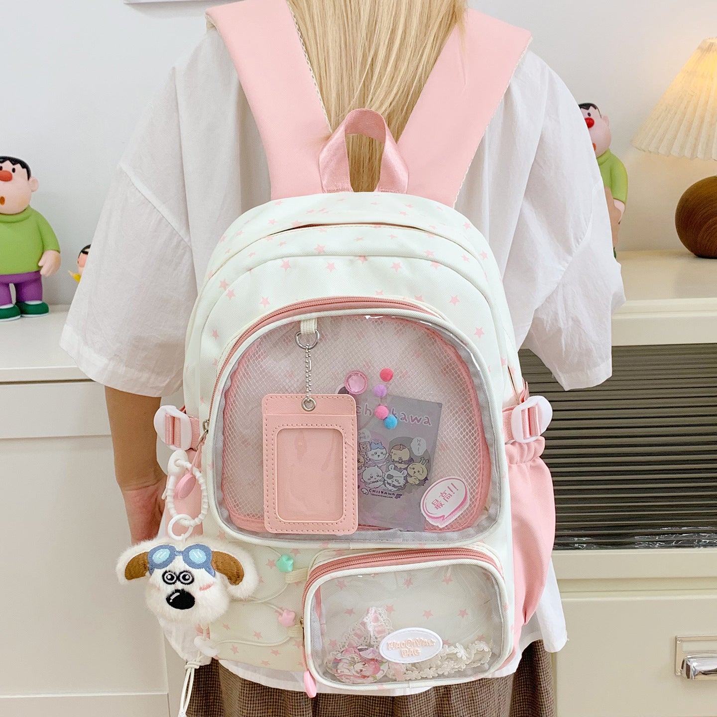 Women's Cartoon Two-dimensional Comic Show Early High Backpacks