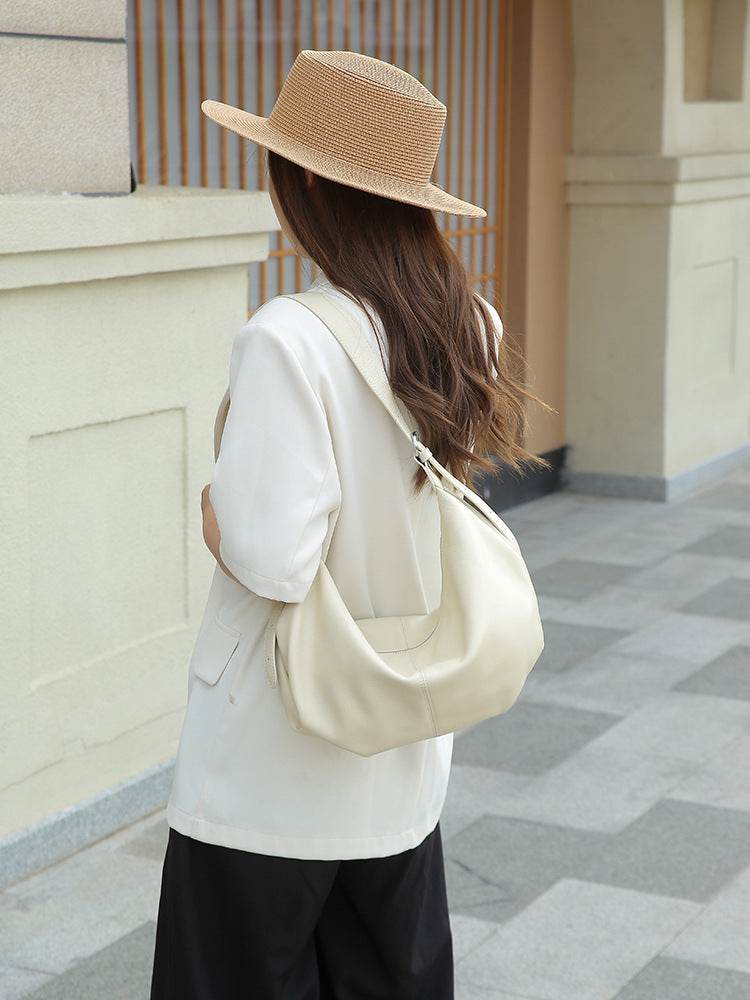 Commuter Genuine Leather Fashion Underarm Versatile Texture Retro Women's Shoulder Bag