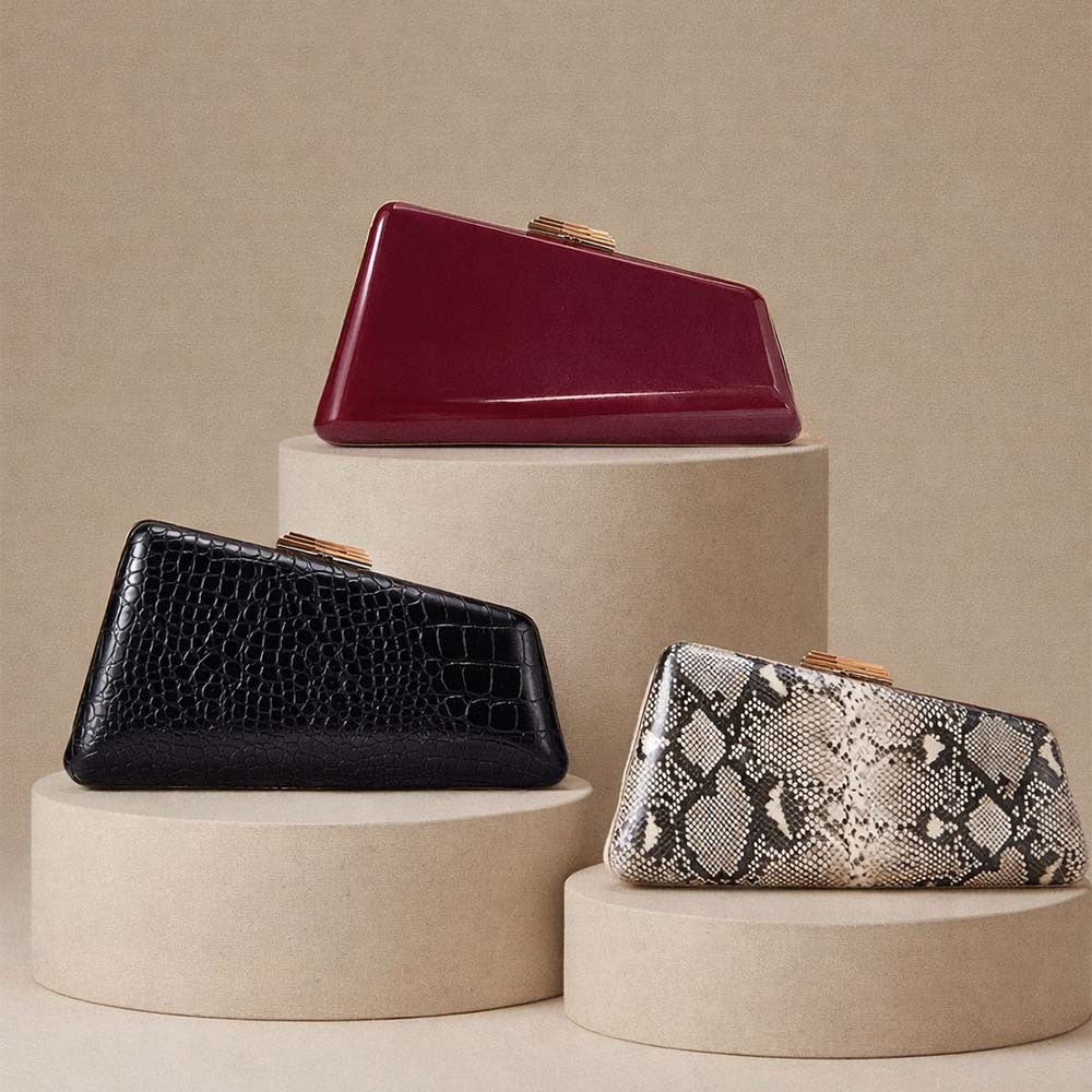 Women's Snake Pattern Fashion For Clutch Dinner Bag
