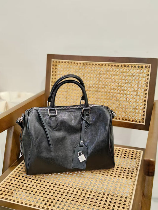 Boston Leather Pillow High-grade Simple Commute Bags