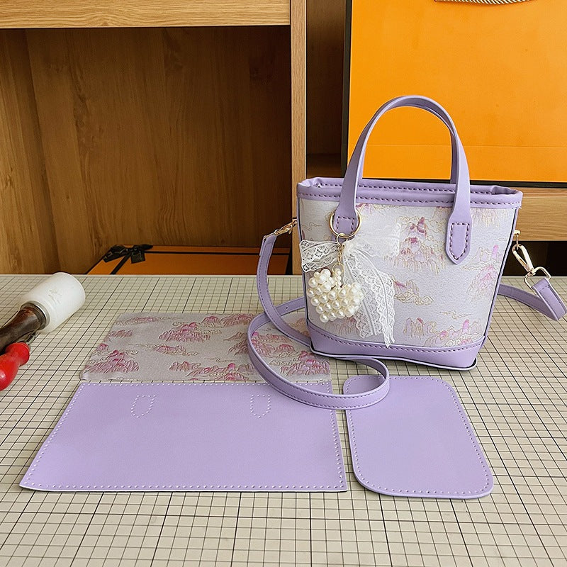 Women's Chinese Style Cloth Commuter Portable Material Women's Shoulder Bag