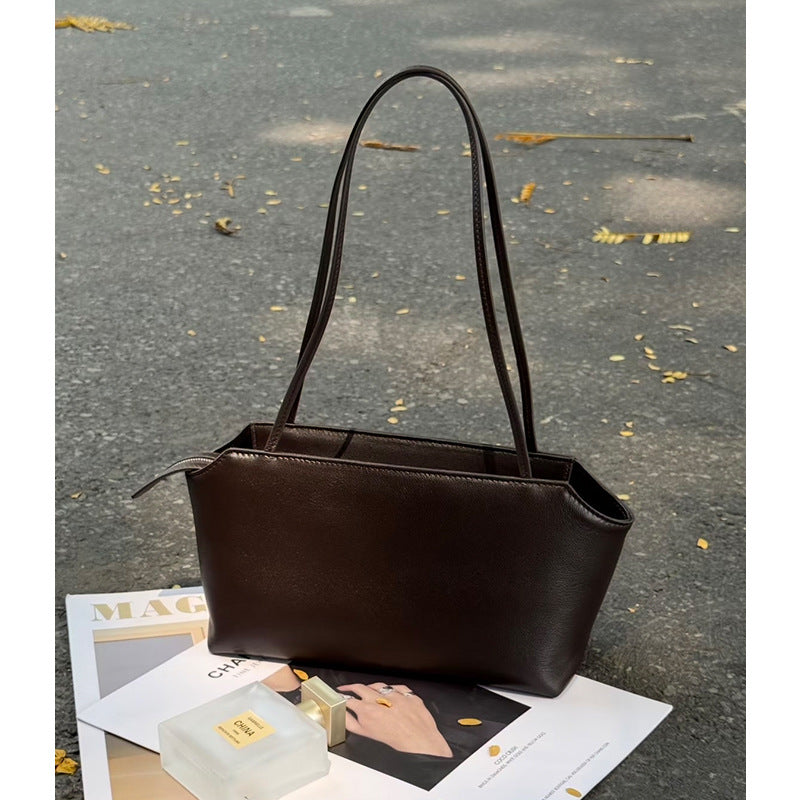 Minimalist Sheepskin Underarm Leather Niche Commute Bags