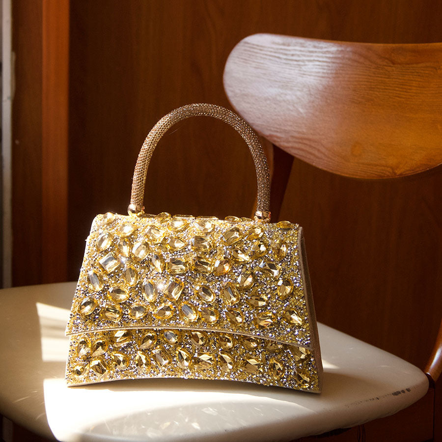 Diamond Light Luxury Portable Dinner Shining Rhinestone Exquisite Design Wedding Handbags