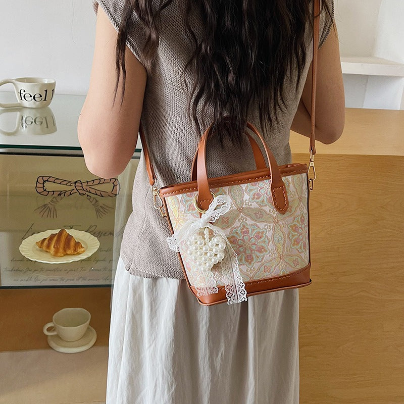 Women's Chinese Style Cloth Commuter Portable Material Women's Shoulder Bag