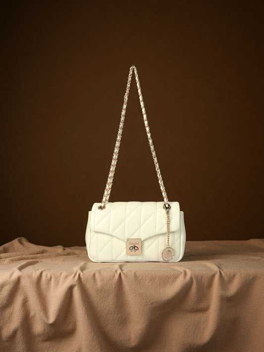Women's Pearl Era Pouch Chain Diamond Plaid Women's Messenger Bag