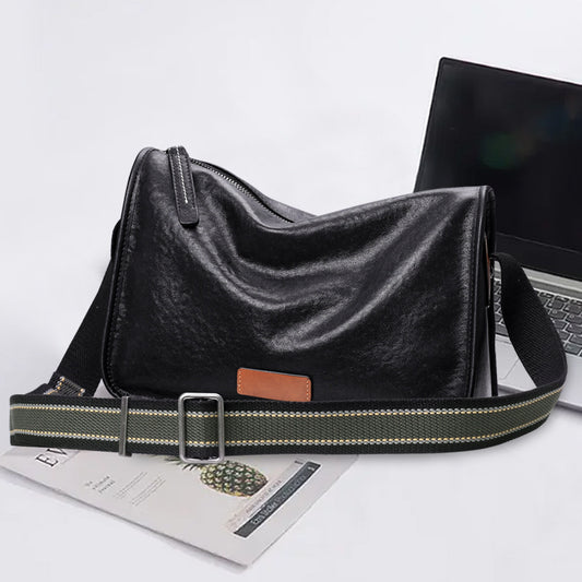 Men's Business Leather Fashion First Layer Cowhide Men's Shoulder Bag