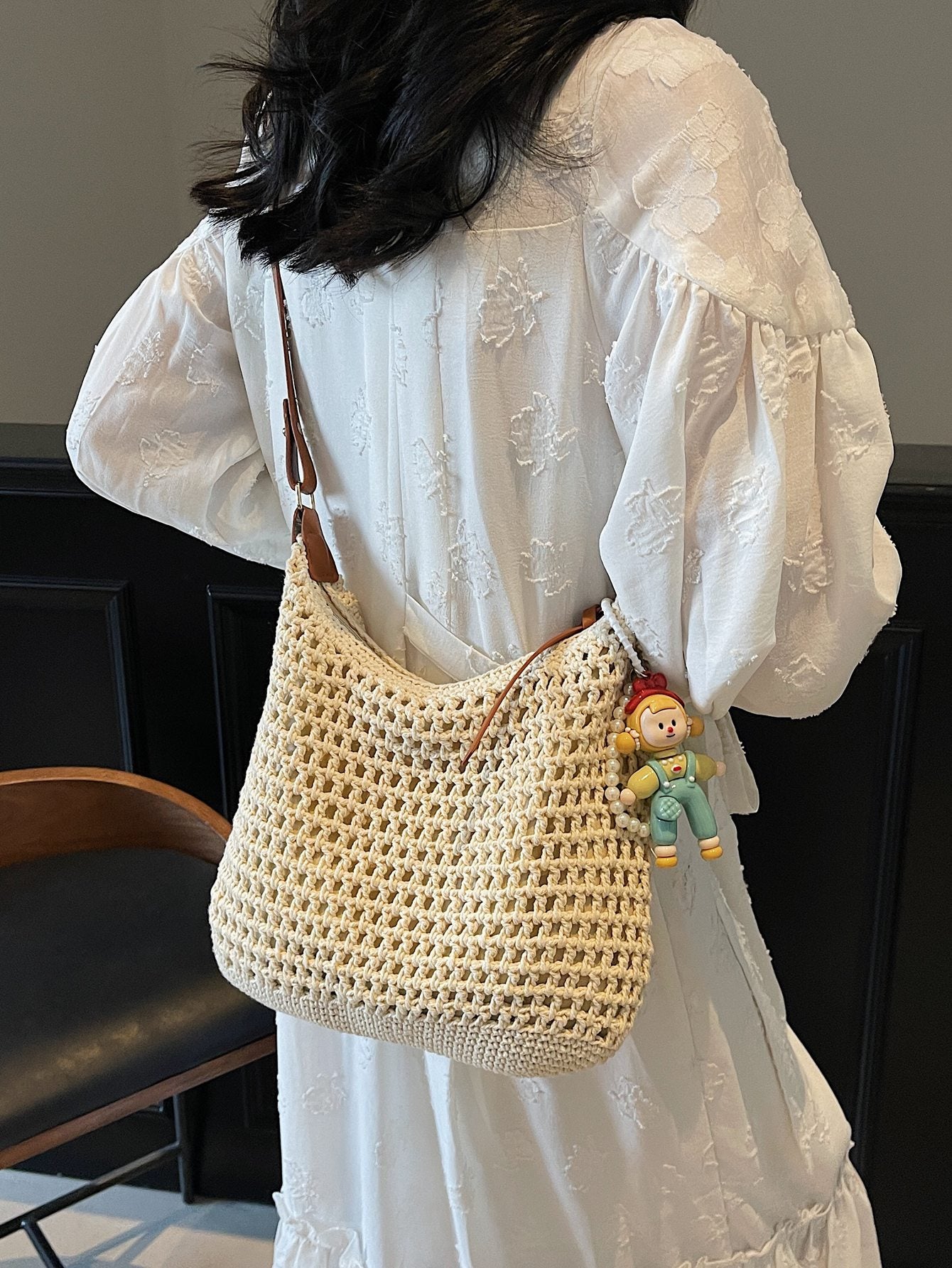 Women's Cotton Braided Summer Leisure Commute Seaside Shoulder Bags