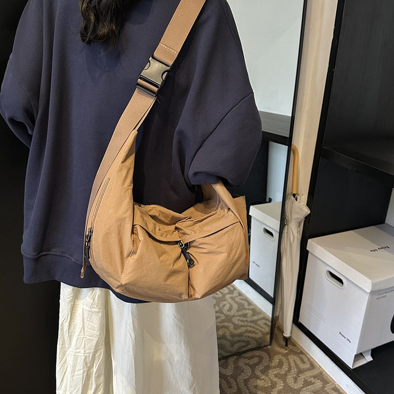 Korean Style Canvas High-grade Underarm Simple Nylon Cloth Bags