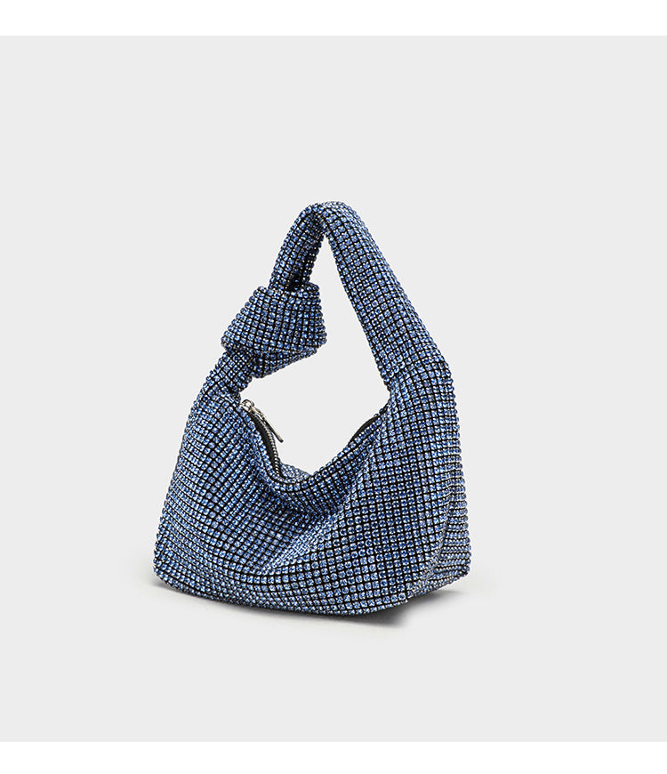 Women's Full Diamond Grade Rhinestone Chain Portable Bucket Bags