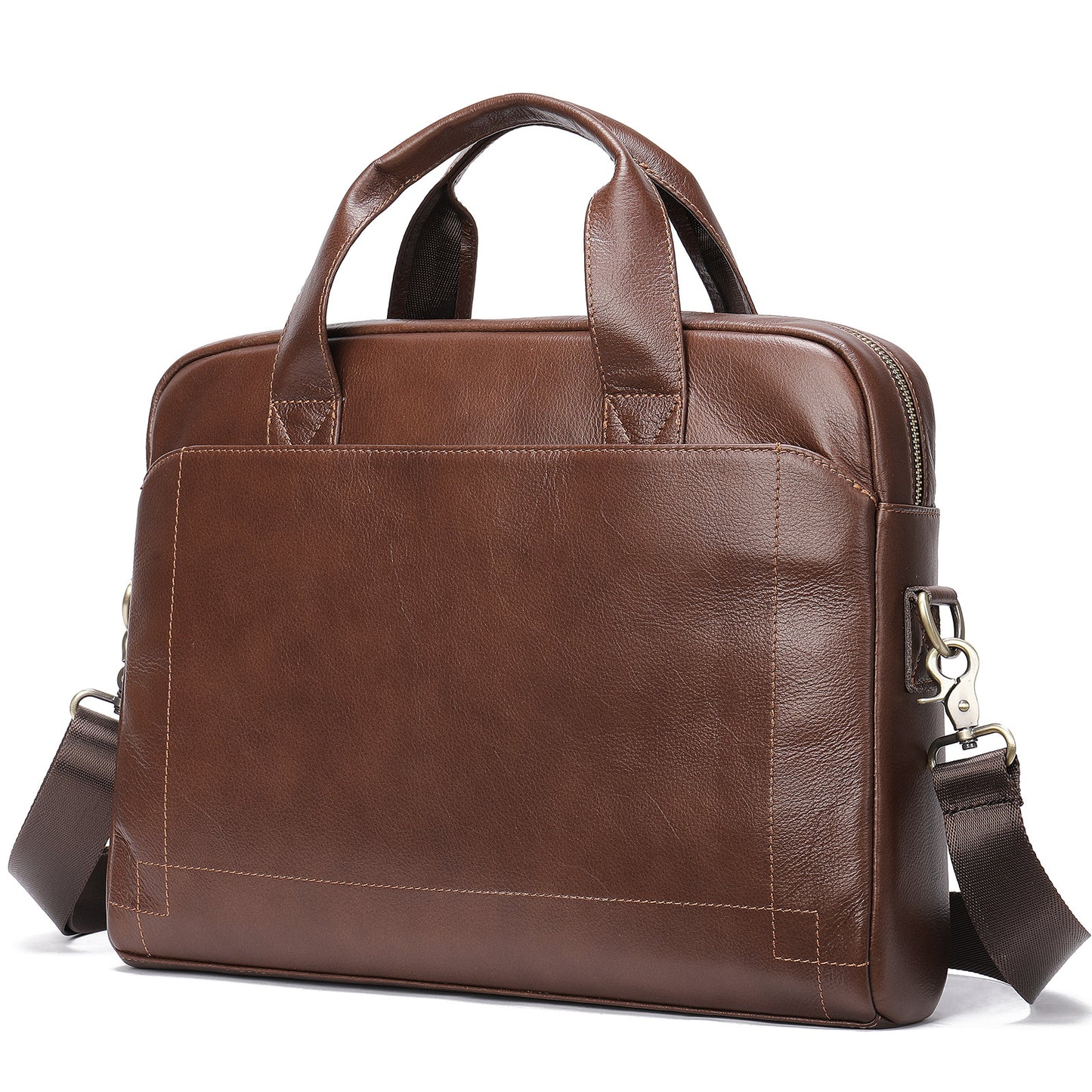 Men's Business Leather High-grade First Layer Cowhide Portable Commuter Men's Briefcase