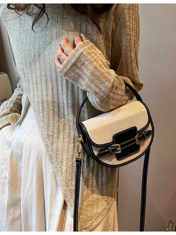 Women's Design Saddle Color Matching Fashion Advanced Women's Messenger Bag