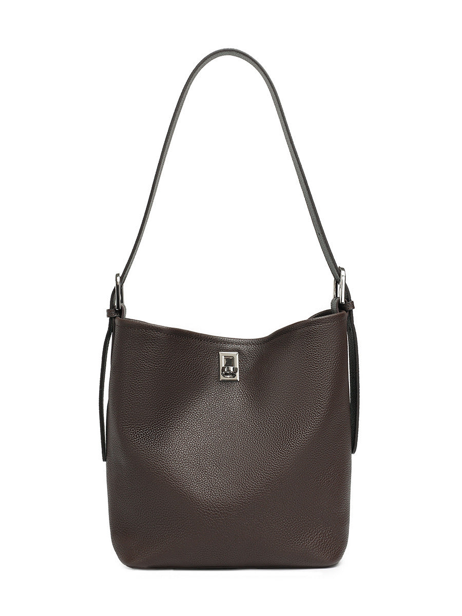 Fashion Genuine Leather Simple High-grade Single Women's Shoulder Bag