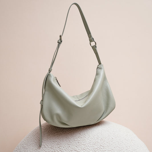 Women's Light Color One Niche Pleated Underarm Women's Shoulder Bag