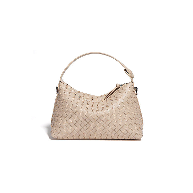 Women's Simple Fashion Portable Rhombus Leather Woven Women's Handbag