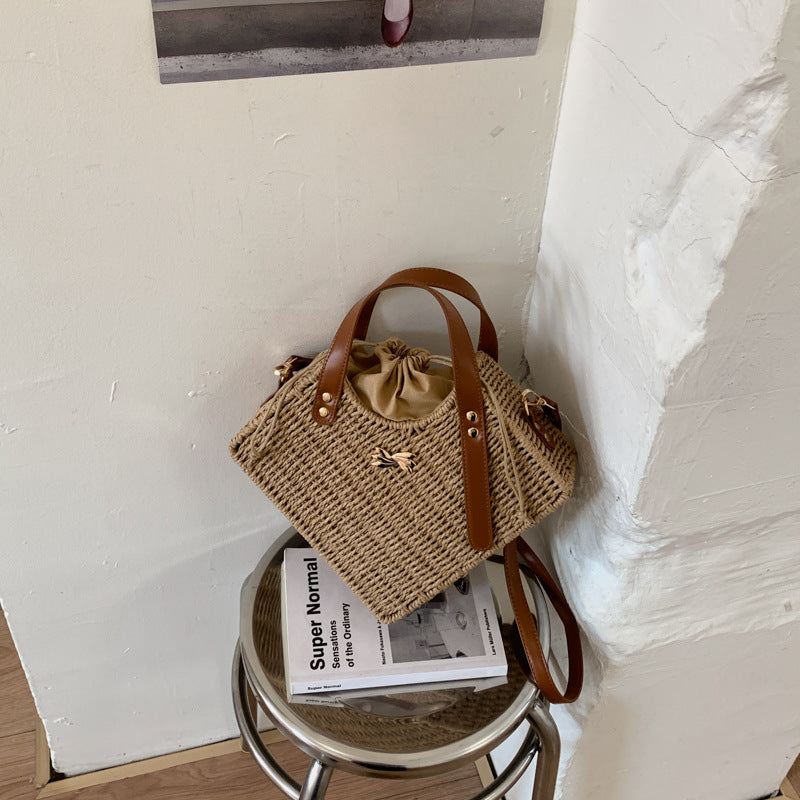 Women's Seaside Clutch Straw Shell-shaped Bohemian Rattan Women's Shoulder Bag